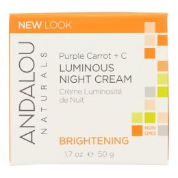 Andalou Naturals Luminous Night Cream Purple Carrot + C - 1.7 oz