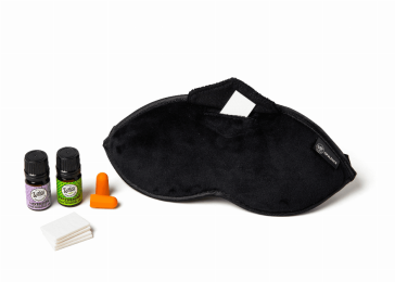 Redolence Aromatherapy Plush Sleep Mask Set (8 Colors) (Color: Black)