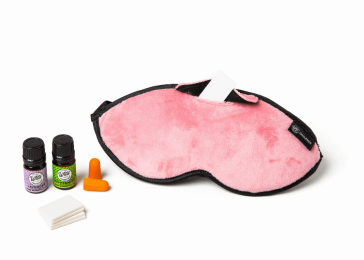 Redolence Aromatherapy Plush Sleep Mask Set (8 Colors) (Color: Peacefully Pink)