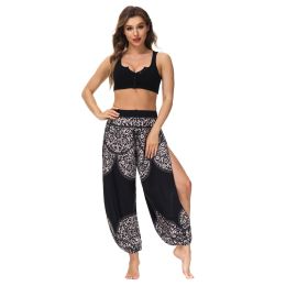 Yoga Wide Leg Pants (Color: Black)