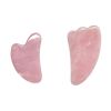 Guasha Tool Sets, Rose Quartz Natural Stone Gouache Scraper For Facial Massage Beauty Tool