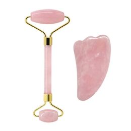 Guasha Tool Sets, Rose Quartz Natural Stone Gouache Scraper For Facial Massage Beauty Tool (Color: Type 11)