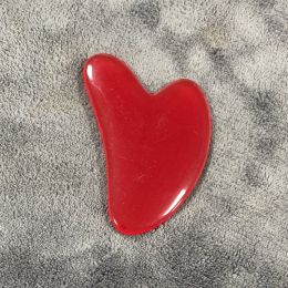 Natural Resin + Jade Gua sha Body Massage Scraper Gau Sha (Color: Crimson Resin)