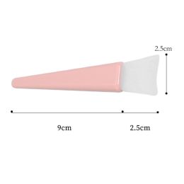 Silicone Face Mask Brush/ Skin Care Cream Mixing Tool (Handle Color: Pink)