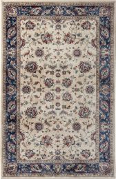 Classic Pattern Design/ Traditional Bordered Floral Filigree Area Rug (Color: Ivory|Beige|Blue|Red)