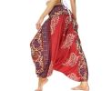 Waist Boho Floral Print Harem Yoga Pants