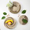 Set of 3 Wall Hanging Seagrass Basket | Shallow Handwoven Decorative Baskets for Home