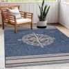 Home Decor Indoor/Outdoor Accent Rug --Natural Classic Pattern Design