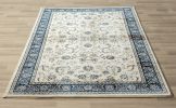 Classic Pattern Design / Traditional Floral Filigree Bordered Area Rug