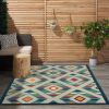 Classic Pattern Design --Floral Damask High-Low Indoor Outdoor Area Rug