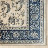 Classic Pattern Design / Traditional Floral Filigree Bordered Area Rug