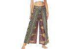 Slit Wide Leg Pants-Casual Beach Boho Baggy Yoga Pants