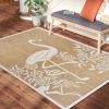 Home Decor Indoor/Outdoor Accent Rug --Natural Classic Pattern Design