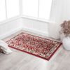 Classic Pattern Design / Traditional Floral Filigree Bordered Area Rug